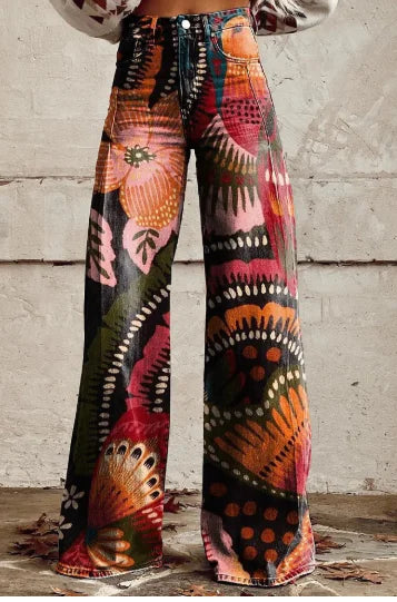 Aurelia Retro Flared Trousers for Women (Single Piece)