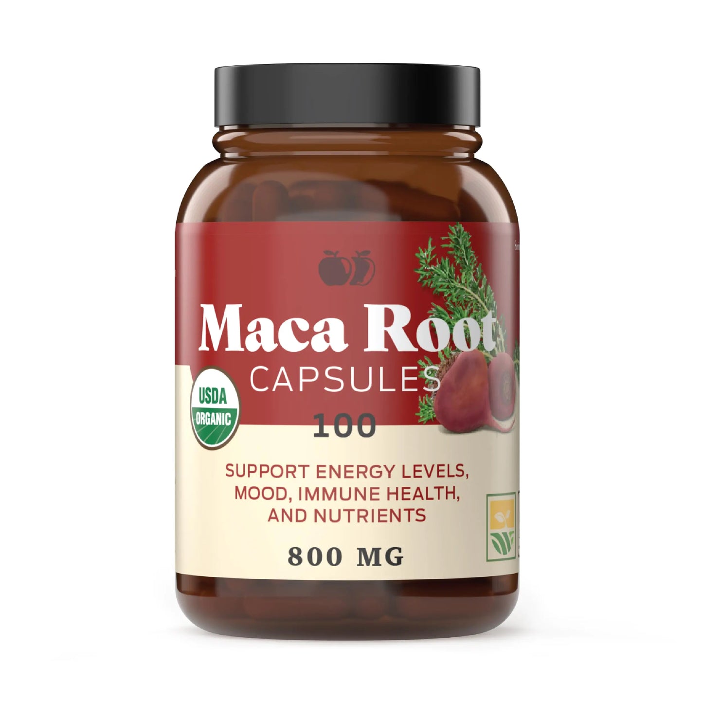 Complete Natural Products Pure Maca Root Powder Capsules - 100 Capsules