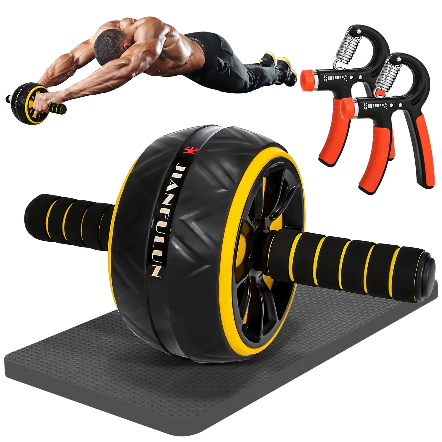 T-link Ab Roller for Abs Workout Ab Roller Wheel Exercise Equipment for Core Workout Ab Wheel Roller for Home Gym Ab Workout Equipment for Abdominal Exercise