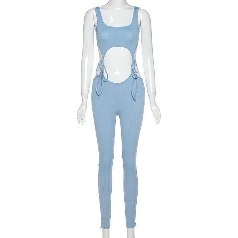Women's Bandage Fitness Matching Sleeveless Workout Set