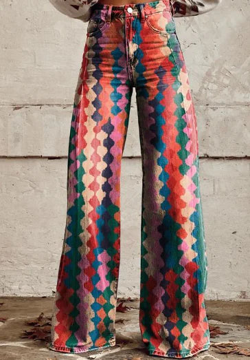 Aurelia Retro Flared Trousers for Women (Single Piece)