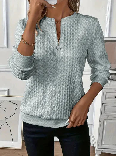 Iry™ Elegant Women's V-Neck Long Sleeve Top (One Piece)