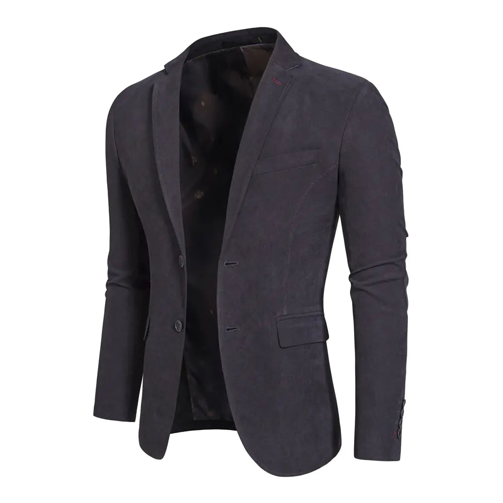 Men's Casual Single-Breasted Wool Overcoat