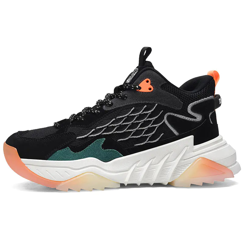 Men's Fashion Thick Sole Fish Scale Sneakers 2020