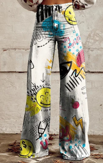 Aurelia Retro Flared Trousers for Women (Single Piece)