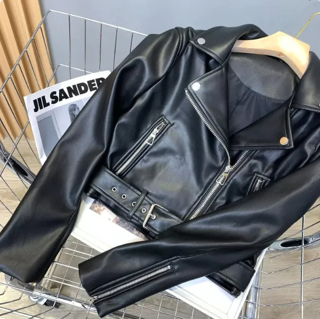 Women's Chic PU Leather Jacket
