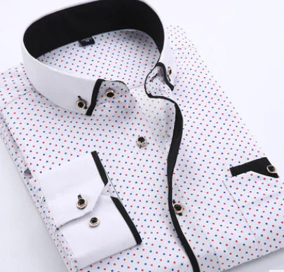 Slim Fit Business Dress Shirt for Men - Long Sleeve