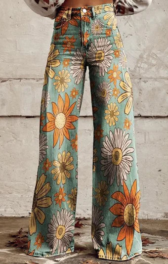 Aurelia Retro Flared Trousers for Women (Single Piece)