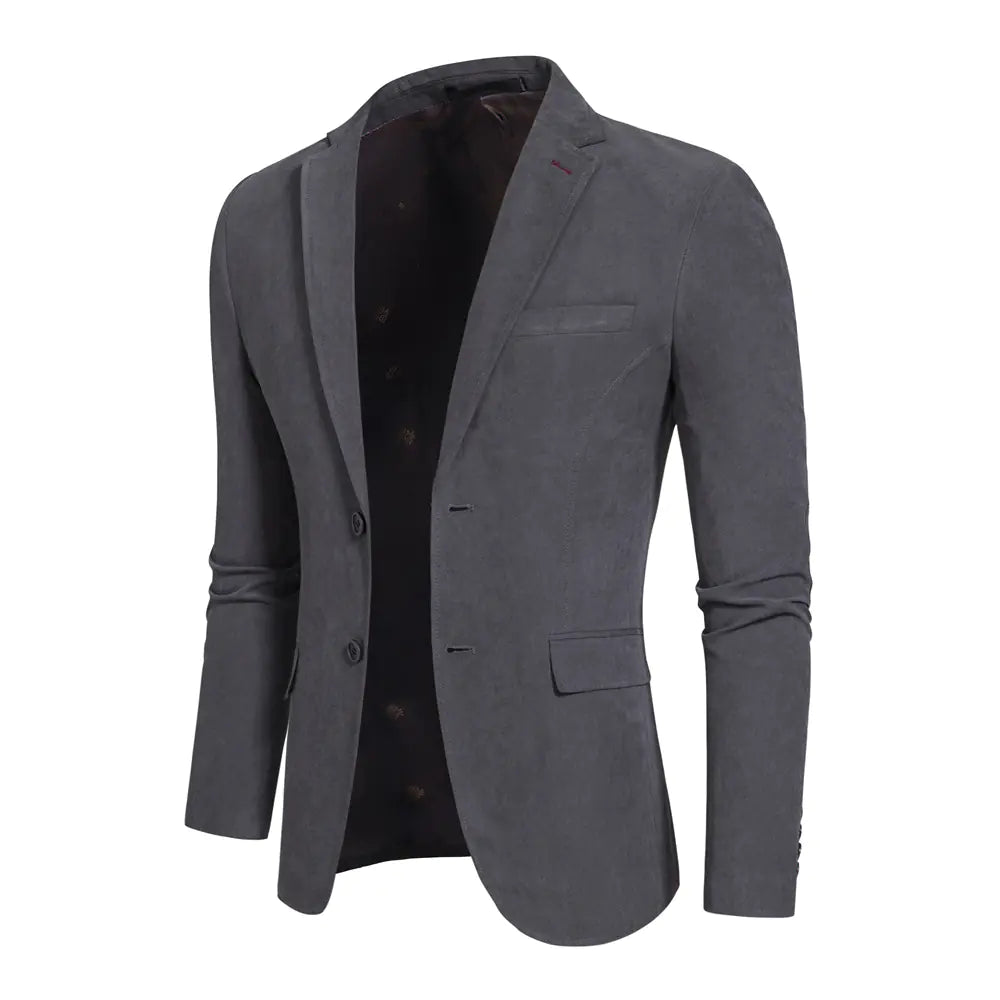 Men's Casual Single-Breasted Wool Overcoat
