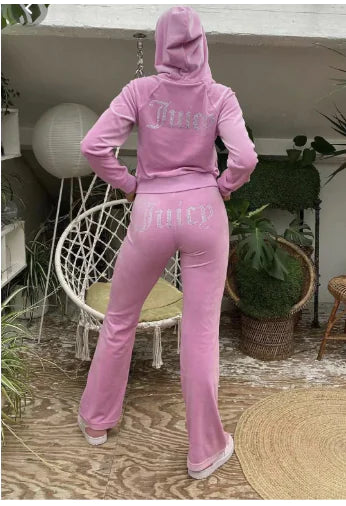 Wonism Juicy Tracksuit - Korean Velvet Set (In Stock)