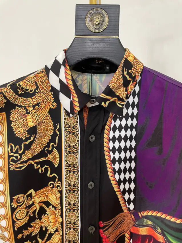 Luxury Royal Printed Casual Paisley Shirts for Men