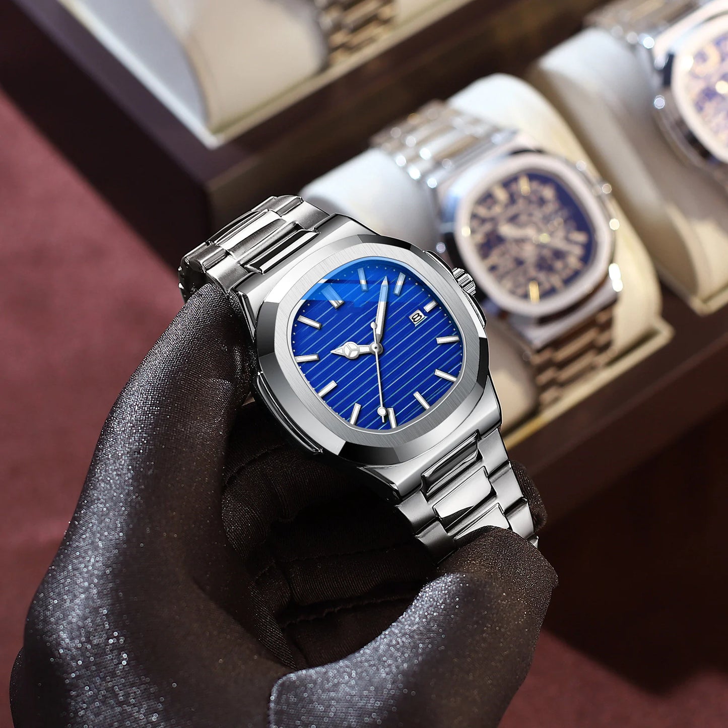 Men's Luminous Steel Strap Waterproof Watch