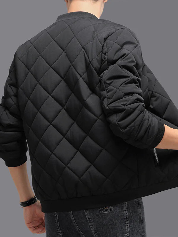 Quilted Cotton Baseball Jacket