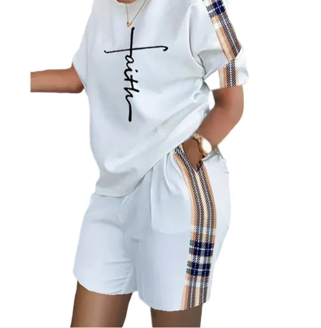 Women's Printed Two-Piece Commuter Set