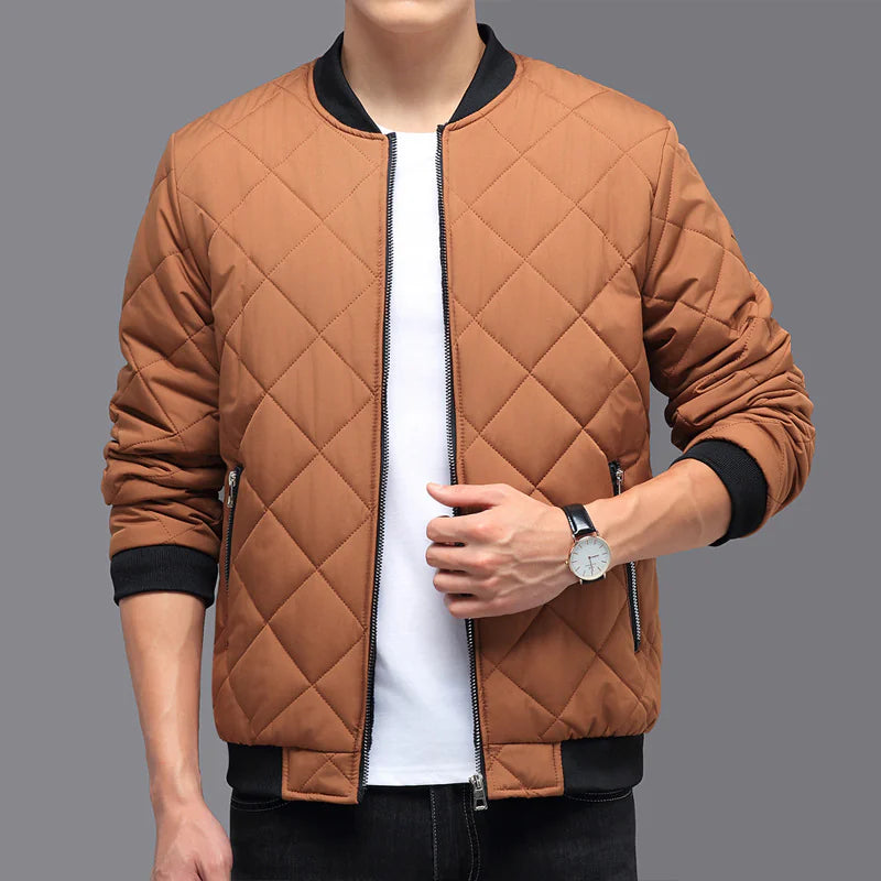 Quilted Cotton Baseball Jacket