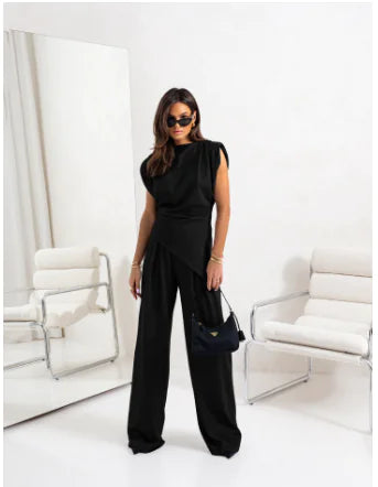 Women's Elegant Summer Two-Piece Set with Top & Pants