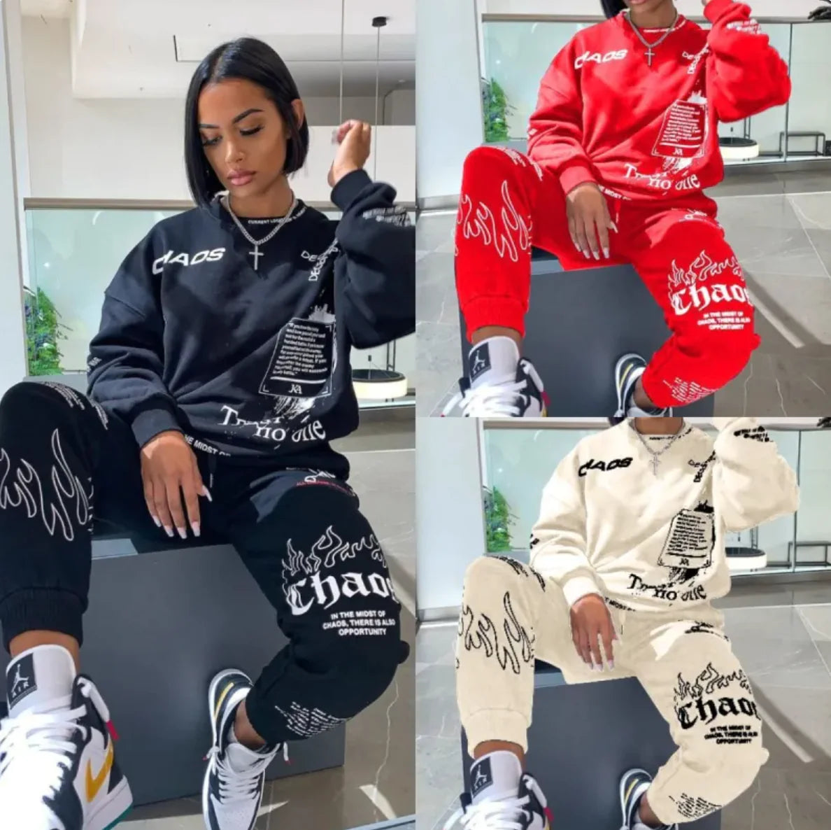 Women's Printed Sportswear Set