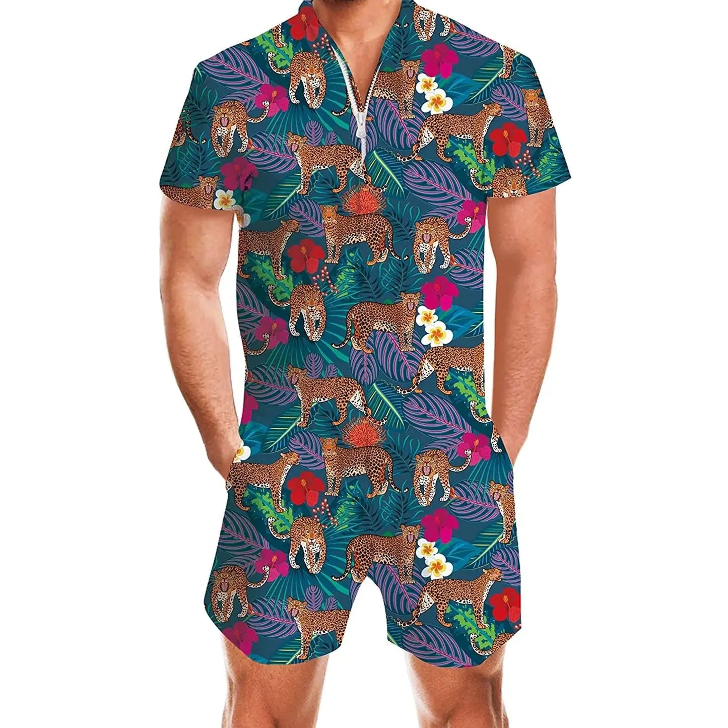Hawaiian Shirt and Shorts Bodysuit Outfit