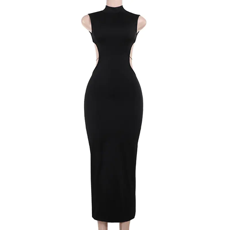 Backless Bandage Bodycon Maxi Dress for Women Y2K
