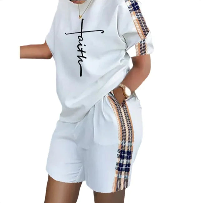 Women's Printed Two-Piece Commuter Set