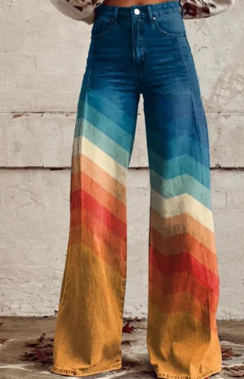 Aurelia Retro Flared Trousers for Women (Single Piece)