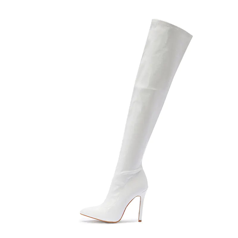 Pointed Toe Stiletto High-Heeled Boots (Europe & America)