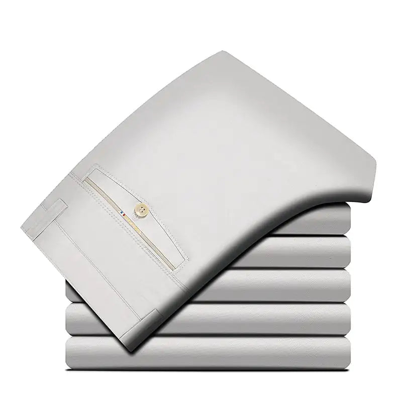 Straight-Leg Pants for Middle-Aged and Elderly Men