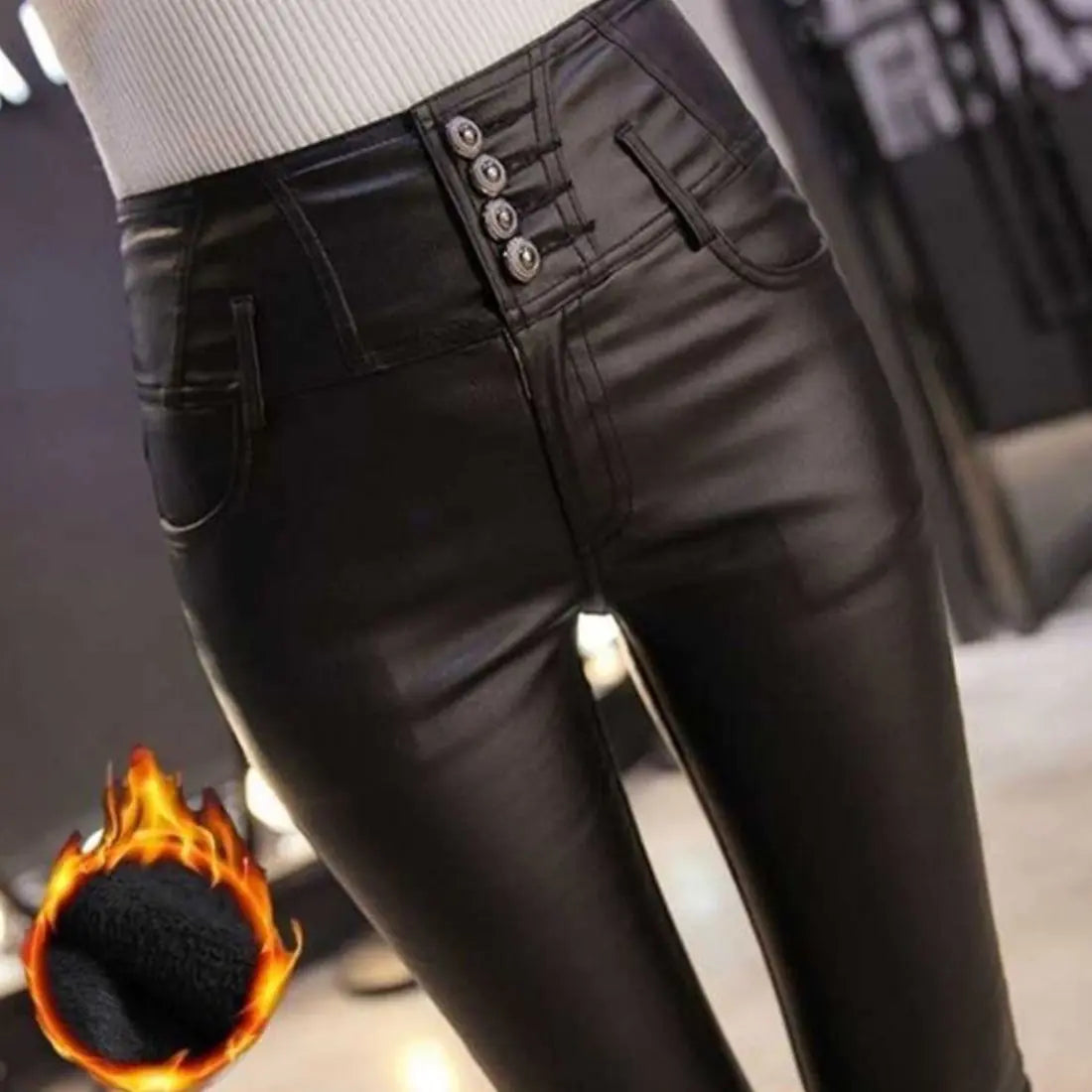 Thin Large Pencil Pants for Outer Wear