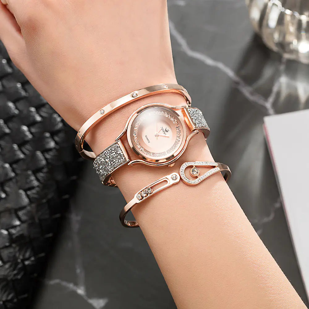 Luxury Vibrato Women's Watch Set for Fashion Models