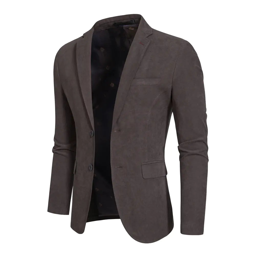 Men's Casual Single-Breasted Wool Overcoat