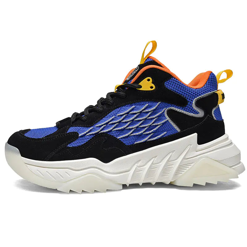 Men's Fashion Thick Sole Fish Scale Sneakers 2020