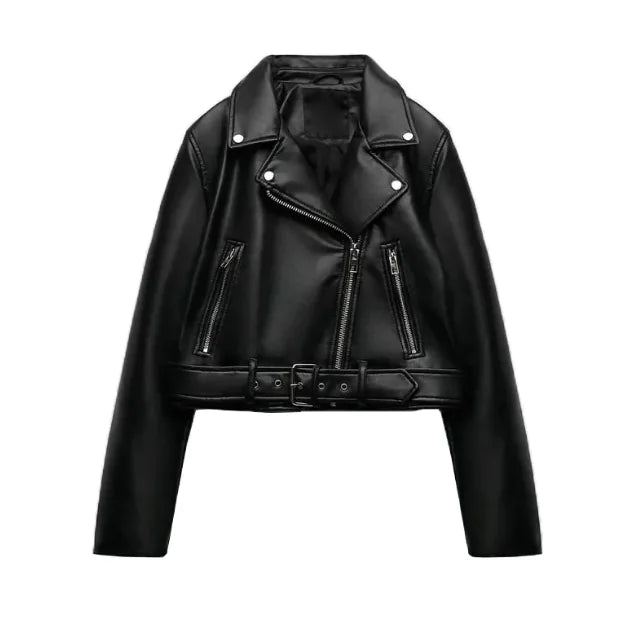 Women's Chic PU Leather Jacket