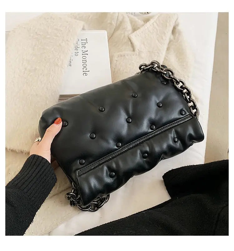 Korean Style Simple Chain Small Square Shoulder Bag