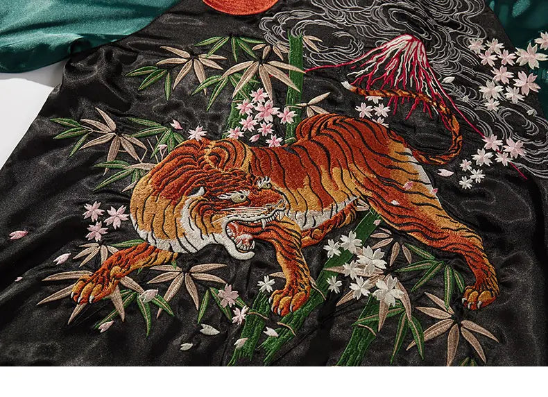 Tiger Mountain Embroidery Special National Style Chinese Fashion Fall Jacket Coat