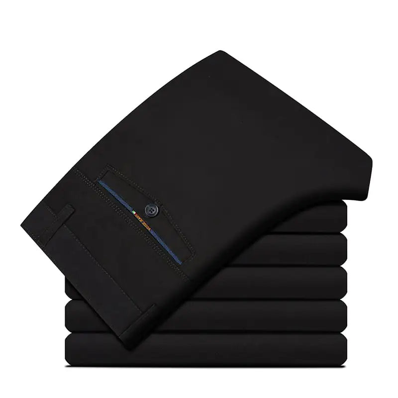 Straight-Leg Pants for Middle-Aged and Elderly Men