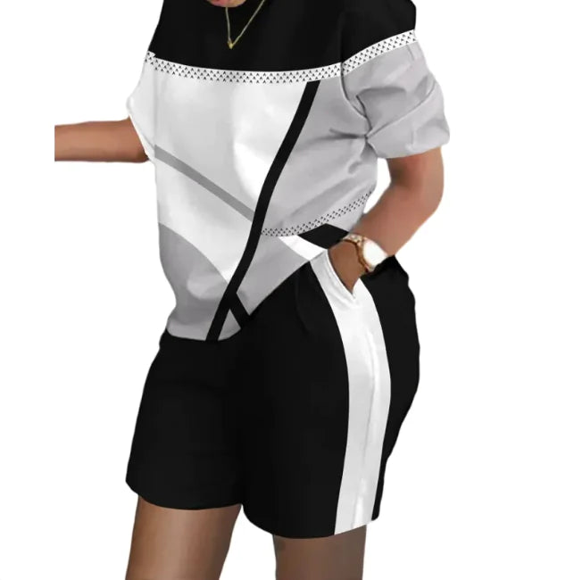 Women's Printed Two-Piece Commuter Set