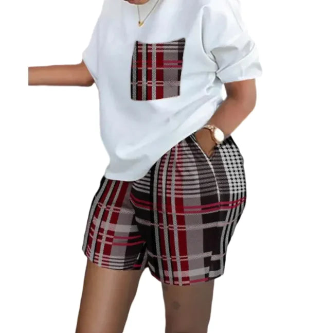 Women's Printed Two-Piece Commuter Set
