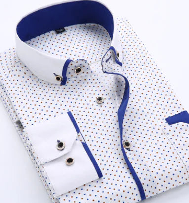 Slim Fit Business Dress Shirt for Men - Long Sleeve
