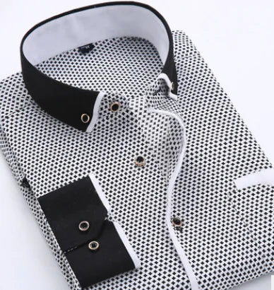 Slim Fit Business Dress Shirt for Men - Long Sleeve