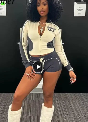Nibber Women's Casual Sporty 2-Piece Tracksuit Set