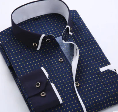 Slim Fit Business Dress Shirt for Men - Long Sleeve