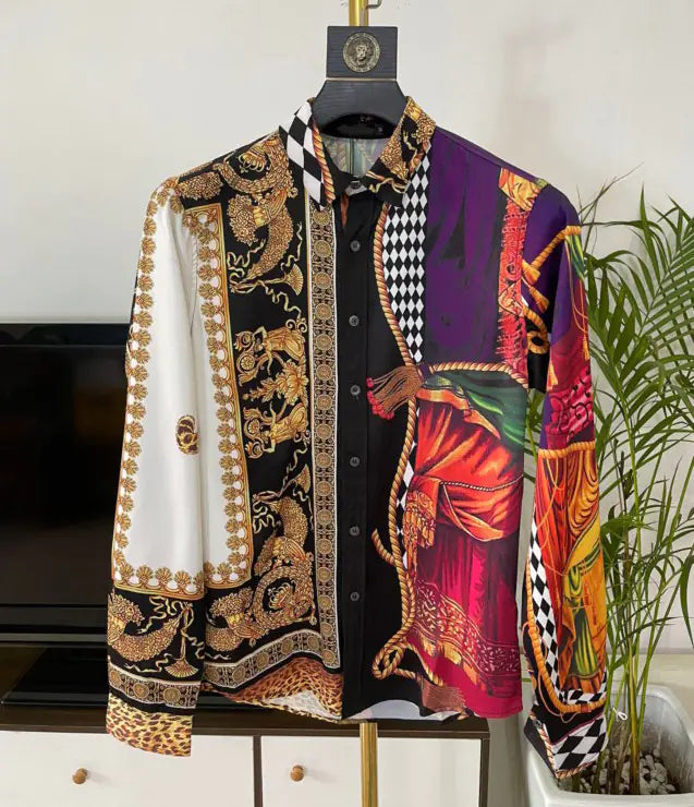 Luxury Royal Printed Casual Paisley Shirts for Men