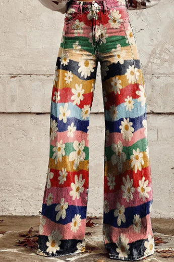 Aurelia Retro Flared Trousers for Women (Single Piece)