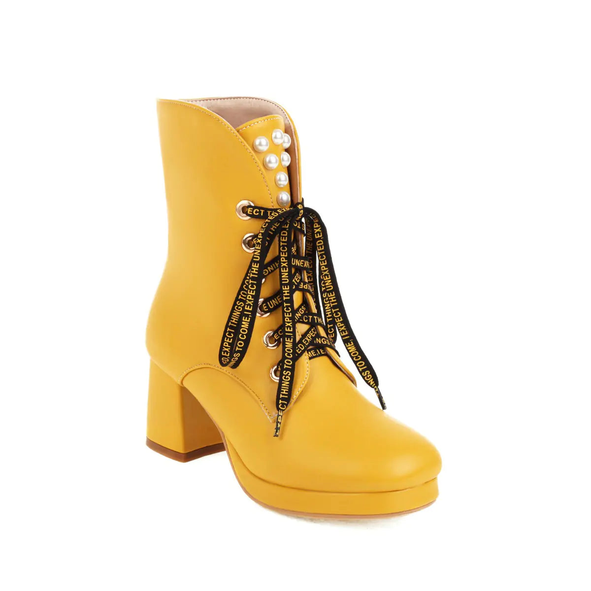 Women's High-Heeled Thick-Soled Martin Boots for Fall/Winter