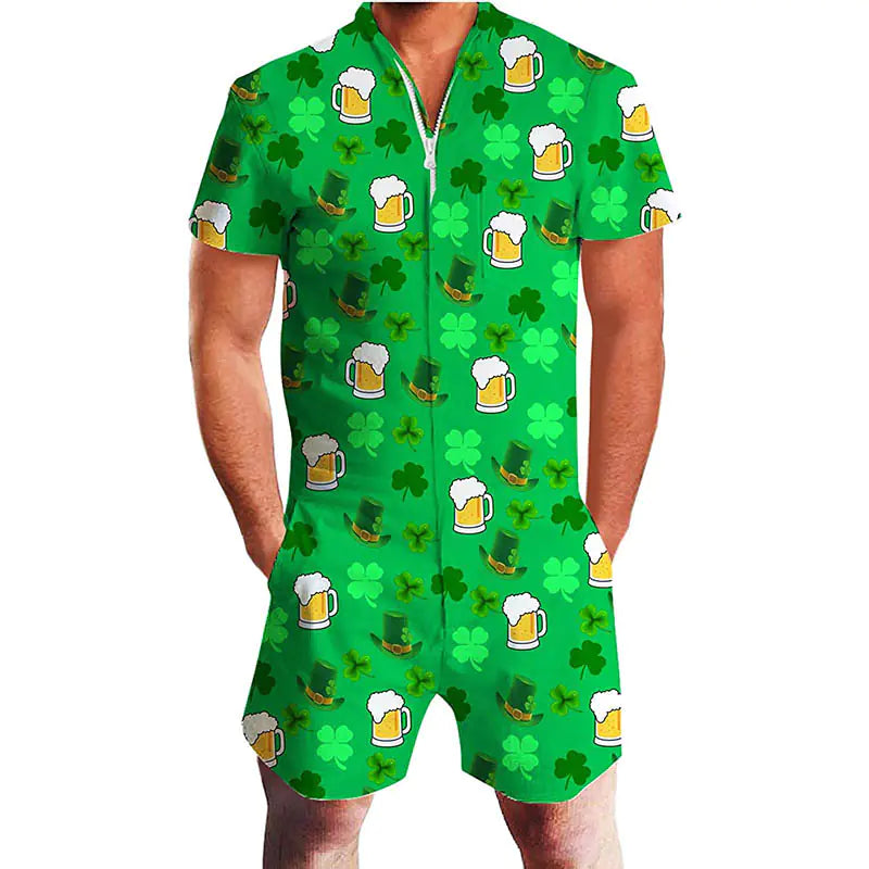 Hawaiian Shirt and Shorts Bodysuit Outfit