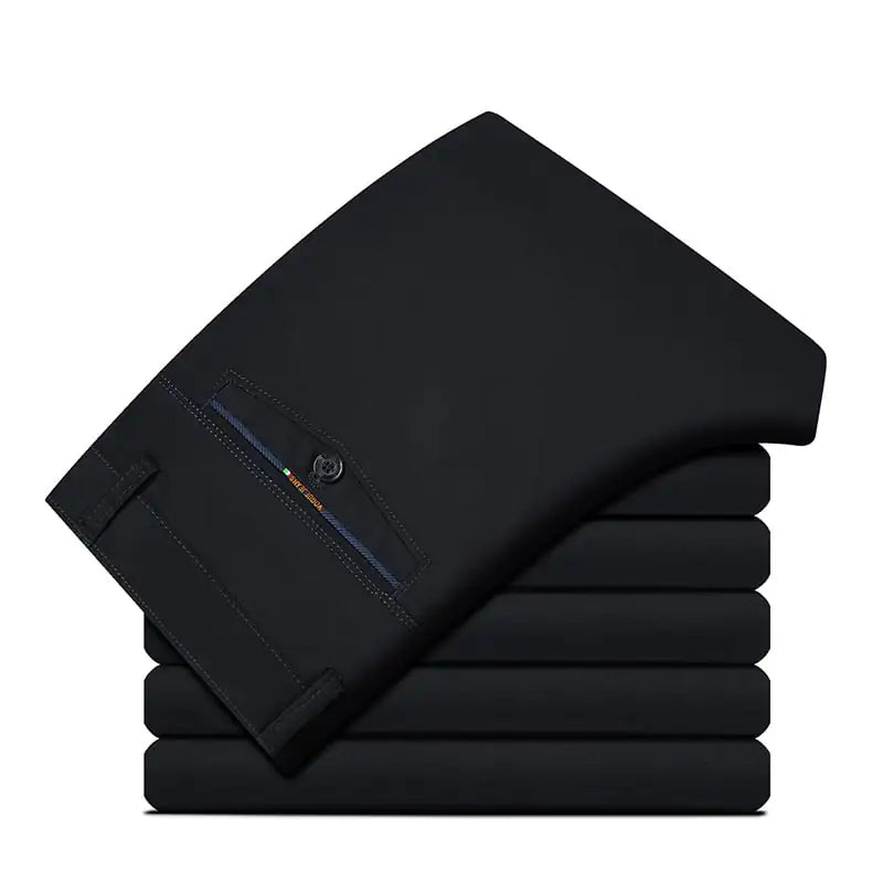 Straight-Leg Pants for Middle-Aged and Elderly Men