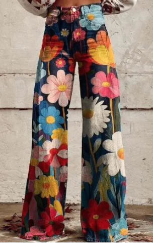 Aurelia Retro Flared Trousers for Women (Single Piece)
