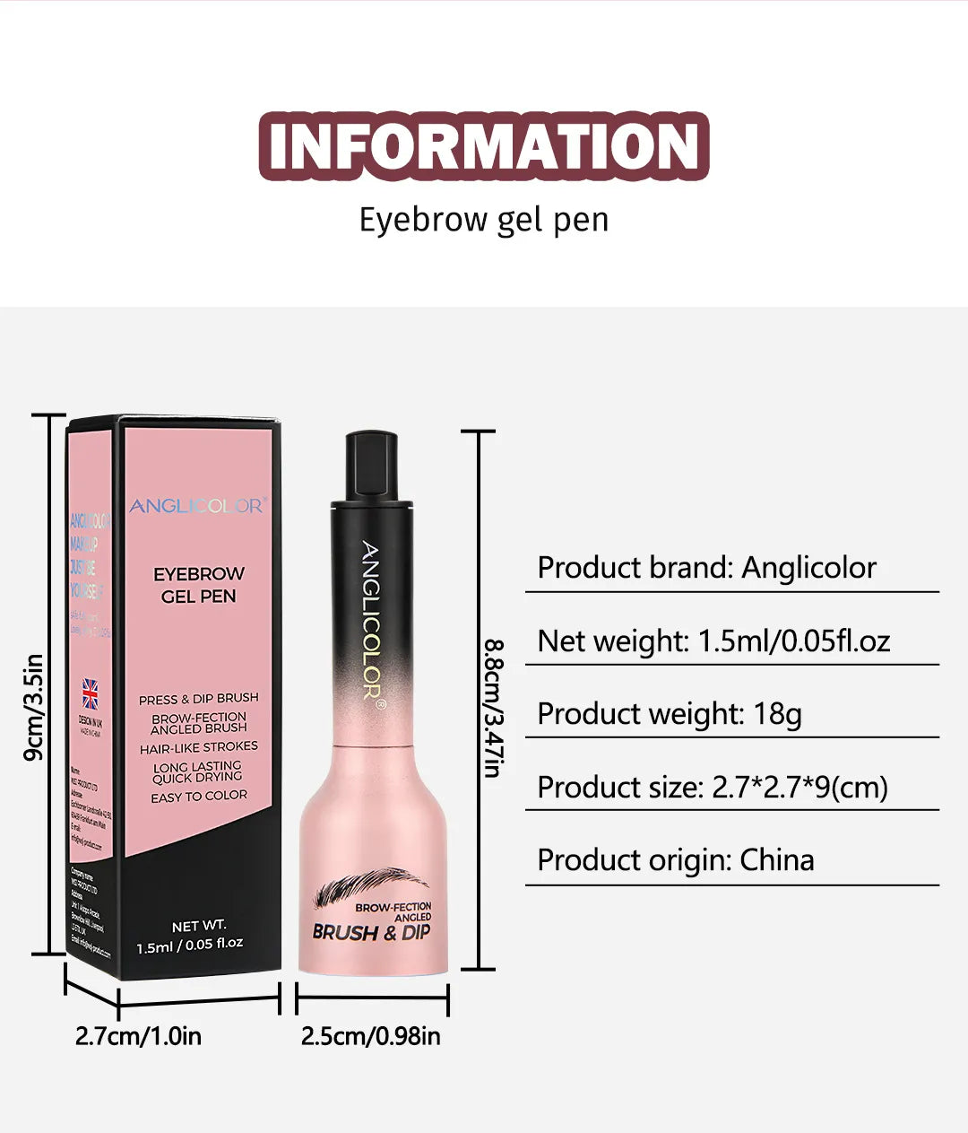 Anglicolor Long Lasting Color Rendering Eyebrow Cream
