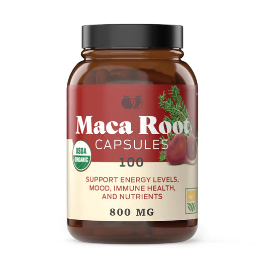 Complete Natural Products Pure Maca Root Powder Capsules - 100 Capsules
