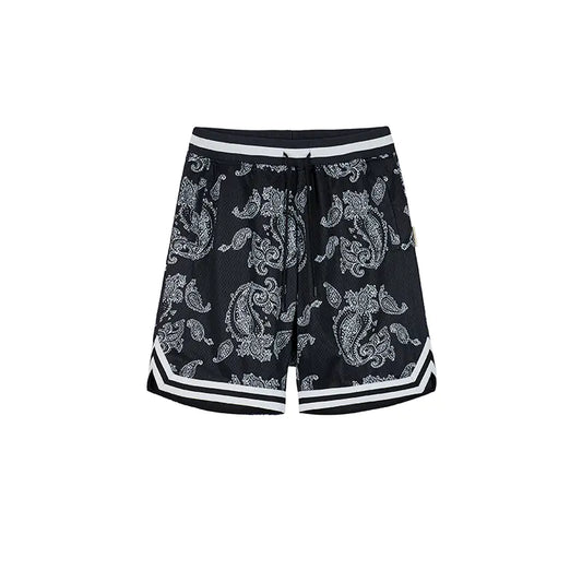 Full Printed Breathable Mesh Cashew Shorts